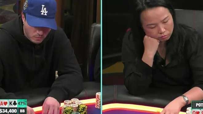 曾玲琳 高額桌18萬底池超長(zhǎng)思考11分20秒,過分還合理？