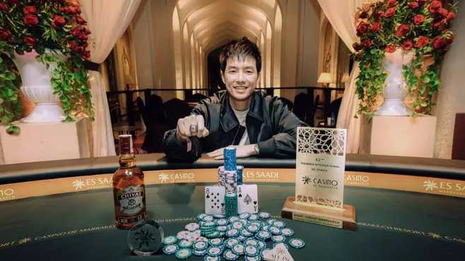 香港選手Justin Tsui 在WSOPC馬拉喀什主賽事贏冠軍