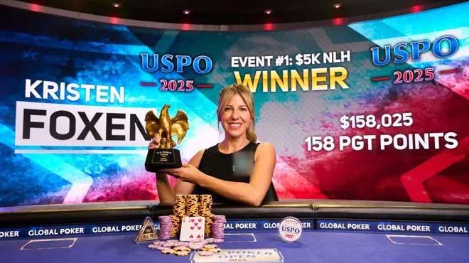 Kristen Foxen 贏得2025年美國撲克公開賽首場賽事