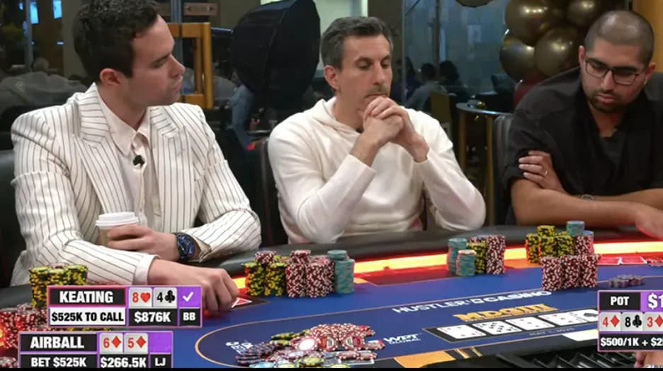 Alan Keating撲克手牌分析 :160萬彩池中的Hero Call